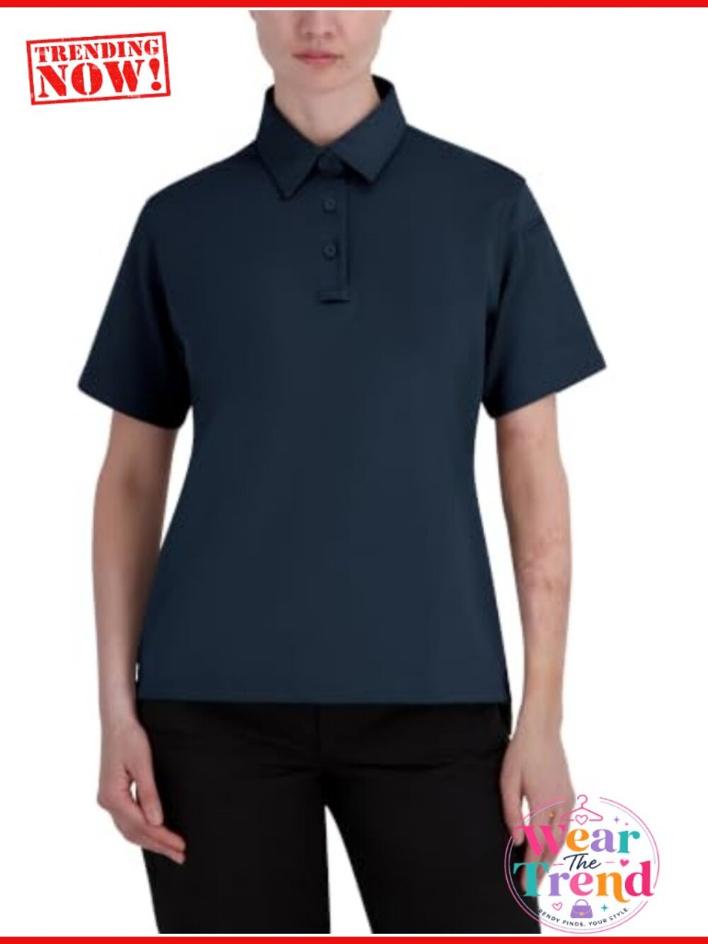 Women's Short Sleeve Performance Polo Moisture Wicking Shirt